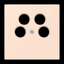 Jung Abdeckung für 4-Loch SAT-TV-Steckdose (Ankaro), Thermoplast, Serie LS, orange pâle LC990-4SAT2226