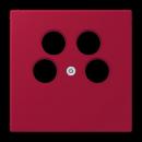 Jung Abdeckung für 4-Loch SAT-TV-Steckdose (Ankaro), Thermoplast, Serie LS, rouge carmin LC990-4SAT2229