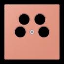 Jung Abdeckung für 4-Loch SAT-TV-Steckdose (Ankaro), Thermoplast, Serie LS, l'ocre rouge moyen LC990-4SAT2233