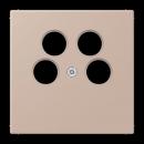 Jung Abdeckung für 4-Loch SAT-TV-Steckdose (Ankaro), Thermoplast, Serie LS, ombre brûlée claire LC990-4SAT2240