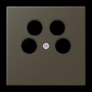 Jung Abdeckung für 4-Loch SAT-TV-Steckdose (Ankaro), Thermoplast, Serie LS, ombre naturelle 31 LC990-4SAT2241