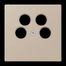 Jung Abdeckung für 4-Loch SAT-TV-Steckdose (Ankaro), Thermoplast, Serie LS, ombre naturelle claire LC990-4SAT2243