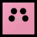 Jung Abdeckung für 4-Loch SAT-TV-Steckdose (Ankaro), Thermoplast, Serie LS, rose vif LC990-4SAT2246