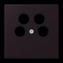 Jung Abdeckung für 4-Loch SAT-TV-Steckdose (Ankaro), Thermoplast, Serie LS, noir d'ivoire LC990-4SAT2248