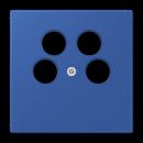 Jung Abdeckung für 4-Loch SAT-TV-Steckdose (Ankaro), Thermoplast, Serie LS, bleu outremer 59 LC990-4SAT2253