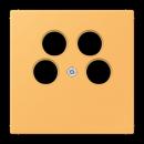 Jung Abdeckung für 4-Loch SAT-TV-Steckdose (Ankaro), Thermoplast, Serie LS, ocre jaune clair LC990-4SAT2254