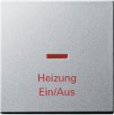 Gira System 55 Kontroll-Wippe Heizung Notschalter Farbe Alu 067826