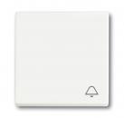 B+J Wippe mit Aufdruck, studioweiß matt, future linear, Abdeckungen für Schalter/Taster 2520 KI-884