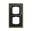 B+J Abdeckrahmen, Messing antik anthrazit, Busch-dynasty, Rahmen Busch-dynasty 1722-845