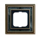 B+J Abdeckrahmen, Messing antik Dekor anthrazit, Busch-dynasty, Rahmen Busch-dynasty 1721-843