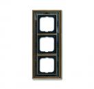 B+J Abdeckrahmen, Messing antik Dekor anthrazit, Busch-dynasty, Rahmen Busch-dynasty 1723-843