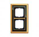 B+J Abdeckrahmen, Messing poliert anthrazit, Busch-dynasty, Rahmen Busch-dynasty 1722-835