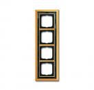 B+J Abdeckrahmen, Messing poliert Dekor anthrazit, Busch-dynasty, Rahmen Busch-dynasty 1724-833