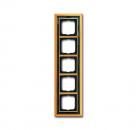 B+J Abdeckrahmen, Messing poliert Dekor anthrazit, Busch-dynasty, Rahmen Busch-dynasty 1725-833