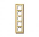 B+J Abdeckrahmen, Messing poliert elfenbeinwei§, Busch-dynasty, Rahmen Busch-dynasty 1725-838