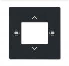 B+J Zentralscheibe fŸr Bedienelement 7-fach, anthrazit, Busch-Installationsbus KNX, Tasterankopplung KNX 6108/61-81