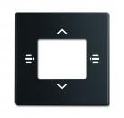 B+J Zentralscheibe fŸr Bedienelement 7-fach, schwarz matt, Busch-Installationsbus KNX, Tasterankopplung KNX 6108/61-885
