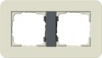 Gira Abdeckrahmen 2f Gira E3 Sand/Anthrazit 0212427