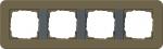 Gira Abdeckrahmen 4f Gira E3 Umbra/Anthrazit 0214426