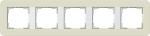 Gira Abdeckrahmen 5f Gira E3 Sand/Reinweiß 0215417