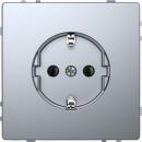 Merten Steckdose, Steckklemmen, Edelstahl, System Design MEG2301-6036