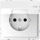Merten Steckdose mit Klappd., IP44, BRS, Steckklemmen, Lotoswei§, System Design MEG2314-6035