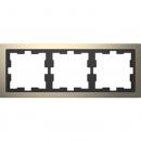 Merten D-Life Metall Rahmen, 3fach, Nickelmetallic MEG4030-6550