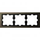 Merten D-Life Metall Rahmen, 3fach, Moccametallic MEG4030-6552