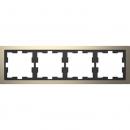 Merten D-Life Metall Rahmen, 4fach, Nickelmetallic MEG4040-6550