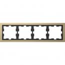Merten D-Life Metall Rahmen, 4fach, Champagnermetallic MEG4040-6551