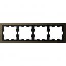 Merten D-Life Metall Rahmen, 4fach, Moccametallic MEG4040-6552