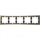 Merten D-Life Metall Rahmen, 5fach, Nickelmetallic MEG4050-6550