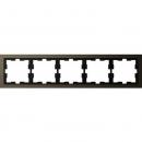 Merten D-Life Metall Rahmen, 5fach, Moccametallic MEG4050-6552