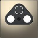 Merten Abdeckung Antennensteckdosen, Nickelmetallic, System Design MEG4123-6050