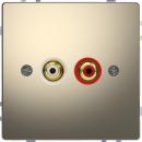 Merten Steckdose für Audio Anschluss, Nickelmetallic, System Design MEG4350-6050