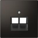 Merten Abdeckung UAE-Einsatz, 2fach, Anthrazit, System Design MEG4522-6034