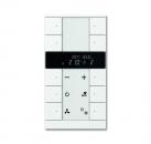 B+J Raumtemperaturregler mit CO2/Feuchte-Sensor und Bedienfunktion 10-fach, studiowei§, Busch-Installationsbus KNX, ClimaECO Sensoren SBC/U10.0.11-84