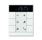 B+J Raumtemperaturregler mit CO2/Feuchte-Sensor und Bedienfunktion 6-fach, studiowei§, Busch-Installationsbus KNX, ClimaECO Sensoren SBC/U6.0.11-84