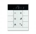 B+J Raumtemperaturregler mit Bedienfunktion 6-fach, studiowei§, Busch-Installationsbus KNX, ClimaECO Sensoren SBR/U6.0.11-84