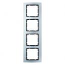 Berker B.3 Rahmen 4-Fach Alu/anthrazit 10143004