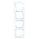 Berker Q.1 Rahmen 4-Fach polarweiß, samt 10146089