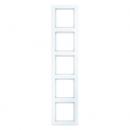 Berker Q.1 Rahmen 5-Fach polarweiß, samt 10156089