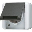 Jung WG 800 IP44 Steckdose mit KS 820KIW