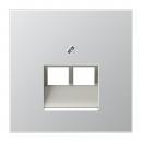 Jung LS990 UAE/ISDN Abdeckung 2fach Aluminium AL2969-2UA