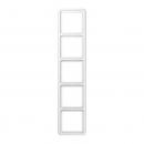 Jung CD500 Rahmen 5fach Alpinweiß CD585WW