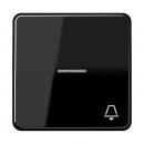 Jung CD500 Kontroll Wippe mit Symbol Klingel Schwarz CD590KO5KSW