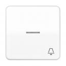 Jung CD500 Kontroll Wippe mit Symbol Klingel Alpinweiß CD590KO5KWW