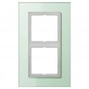 Jung LS plus Rahmen 2fach Glas mattweiß LSP982GLAS