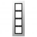 Jung LS plus Rahmen 4fach Aluminium LSP984AL