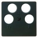 Berker B.3/B.7 Abdeckung fŸr Antennen-Steckdose 4Loch anthrazit matt 14841606